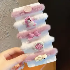 GENERICO - SET DE COLETS PELUCHE PARA CABELLO - NIÑA