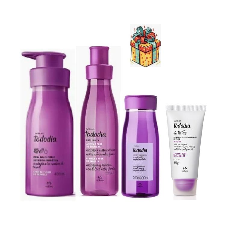 Kit tododia ciruela: splash y crema y jab liquido y 2 gift