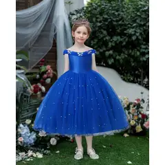 ARELYS - Vestido Niña Princesa Talla 8 Azul