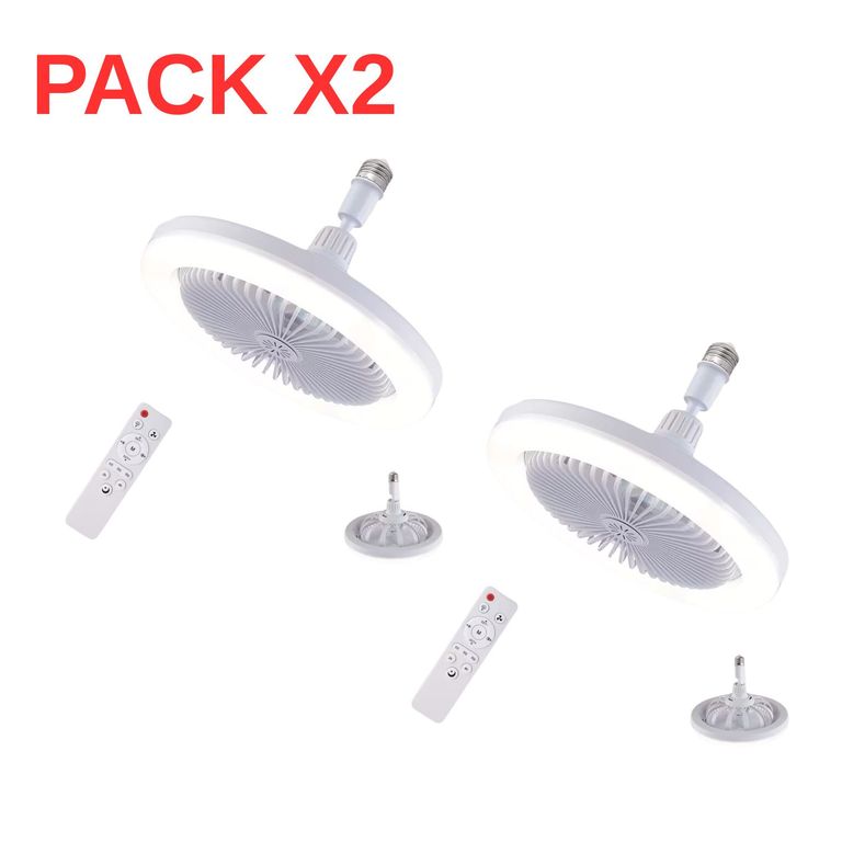 FOCO VENTILADOR DE TECHO + REGALO 1 CONTROL PARA CADA FOCO X 2 UNIDADES