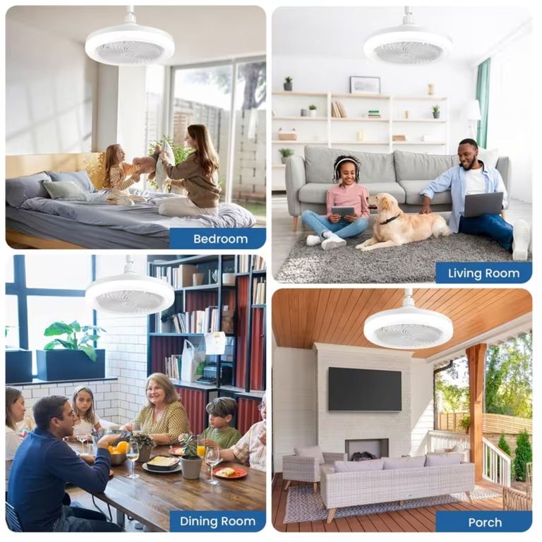 FOCO VENTILADOR DE TECHO PACK X2 UNIDADES