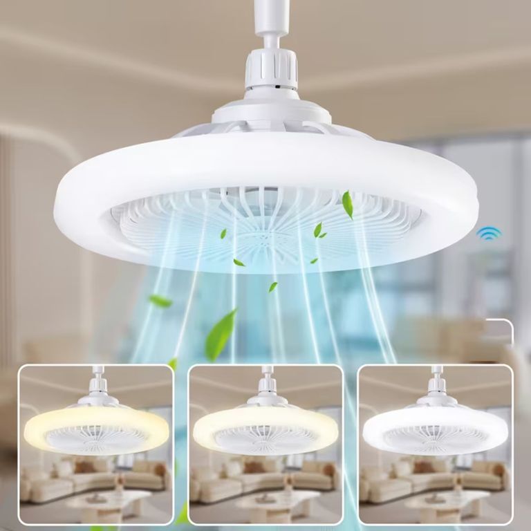 FOCO VENTILADOR 2 EN 1 DE TECHO AHORRADOR CON CONTROL