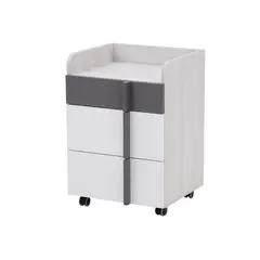R&R MUEBLES - Archivador Moderno Decelis Blanco y Gris