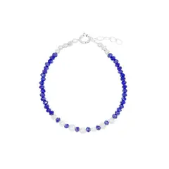 BALIQ - Pulsera Muranos Tornasol con Perla Plata 925