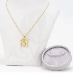 GENERICO - Collar Doble Baño en Oro Letra M XUPING