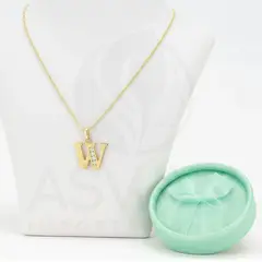 GENERICO - Collar Doble Baño en Oro Letra W XUPING