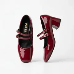 PALINI SHOES - Taco 5 de vestir color vino