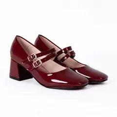 PALINI SHOES - Taco 5 de vestir color vino