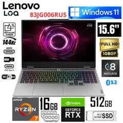LENOVO - LOQ 15AHP10 GAMING AMD Ryzen7 250 512GB 16GB 15.6 WIN11 RTX 5050 - 83JG006RUS