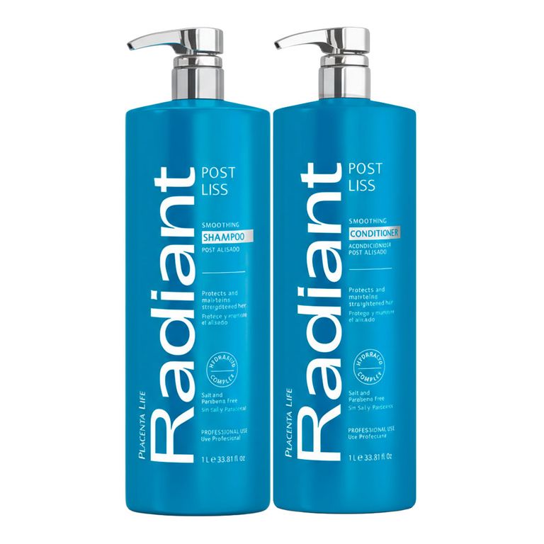 Radiant Post Liss Shampoo y Acondicionador 1000 ml