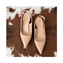 PALINI SHOES - Taco 5 de vestir en punta color beige