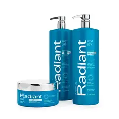RADIANT - Post Liss Shampoo Acondicionador 1L y Mascarilla 350 g