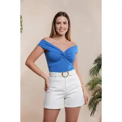 ARMA TU LOOK - BLUSA POLO GAIA OFF SHOULDERS NUDO EN ESCOTE