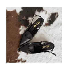 PALINI SHOES - Taco 5 de vestir en punta color negro