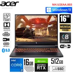 ACER - NITRO V ANV16-72-7809 GAMING Core i7 240H, 512GB 32GB 16"WUXGA RTX 5060