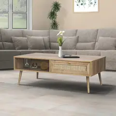 VENTITAS HOME - Mesa de Centro Ratán Vaniá Color Duna