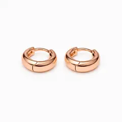GENERICO - Aretes Mini Argolla Oro Rosa para Mujer