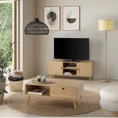 VENTITAS HOME - Mesa de Centro Ratán Fanny Color Duna