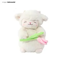 GENERICO - Tierno Peluche Cordero Oveja con Tulipán