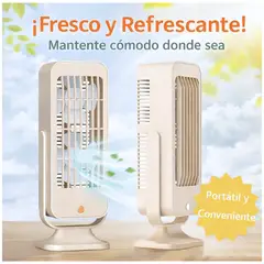 GENERICO - Mini Ventilador de Torre Portátil Ultra Compacto con 3 Niveles de Potencia