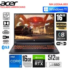 ACER - NITRO V ANV16-72-7809 GAMING Core i7 240H, 512GB 32GB 16"WUXGA RTX 5060