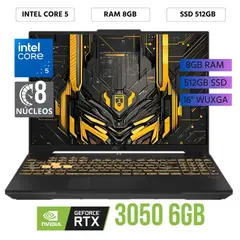 ASUS - Laptop TUF F16 FX607VJB-RL209 CORE I5-210H Ram 8GB SSD 512GB RTX 3050 6GB 16" IPS WIN 11