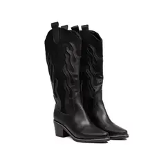 PALINI SHOES - Bota en punta con taco 5 color negro