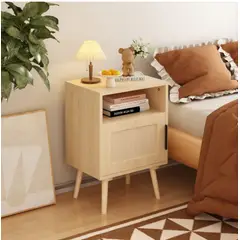 VENTITAS HOME - Velador Vintage Ratán Lolita Color Rovere