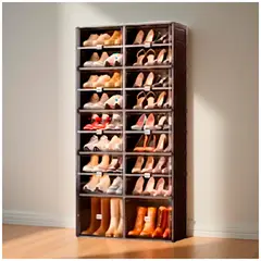 GENERICO - Zapatero Plegable Premium de 172cm Negro