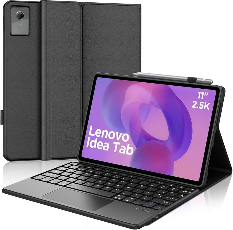 Funda Con Teclado Bluetooth Touchpad para Lenovo Idea Tab 11 - Negro