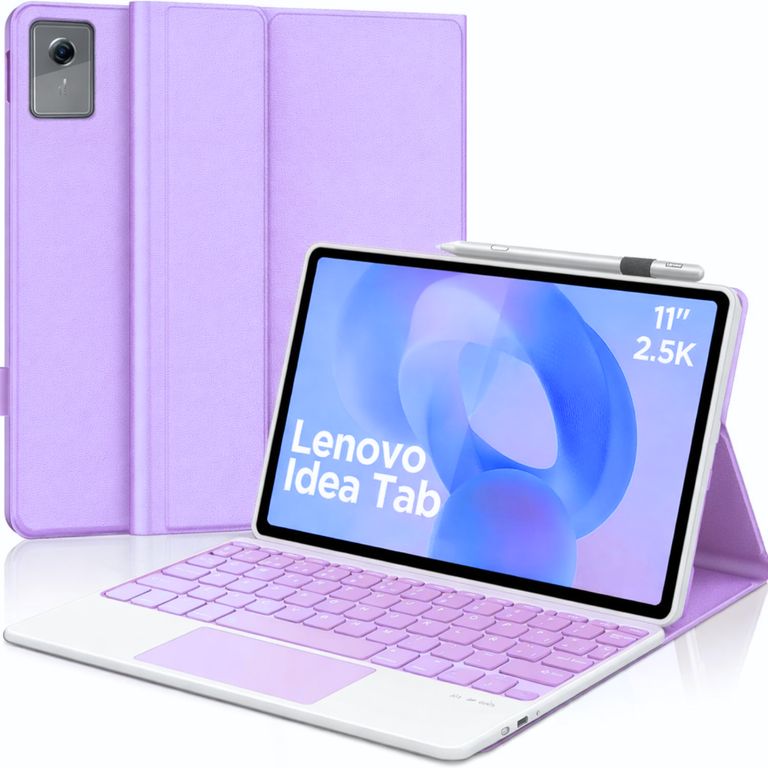 Funda Con Teclado Bluetooth Touchpad para Lenovo Idea Tab 11 - Lila