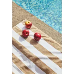 GENERICO - TOALLA DE PLAYA 100% ALGODON BEIGE