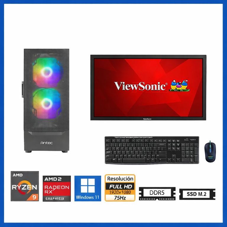 Computadora Enovu Ryzen 9 7900X NX410 16GB 500GB SSD 24" Radeon Graphics Windows 11 Pro