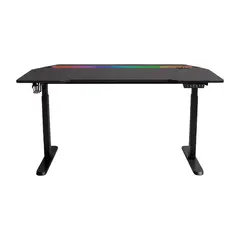 JOTA STORE - Escritorio Eléctrico Gamer Y111 con Tira de Luz RGB Personalizable y Altura Regulable