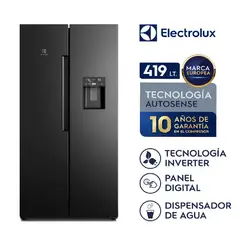 ELECTROLUX - REFRIGERADORA ERS45F2P5EB SIDE BY SIDE 419 LT – NEGRO