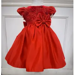 BANNITAS - VESTIDO DE FIESTA PARA NIÑAS LETIZIA ROJO T24M