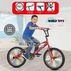 VELOX - Bicicleta Acrobática Aro 20 «FREESTYLE» BMX Red & Black