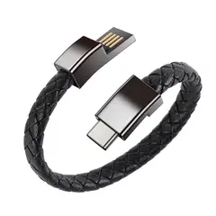 KREED - Pulsera cable USB carga rápida y datos Negro