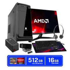 AMD - Computadora PC Ryzen 5 8500G Monitor ASUS 24" FHD RAM 16GB SSD 512GB + KIT COMPLETO