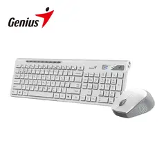 GENIUS - Teclado + Mouse Slimstar 8230 Bluetooth Multimedia Blanco