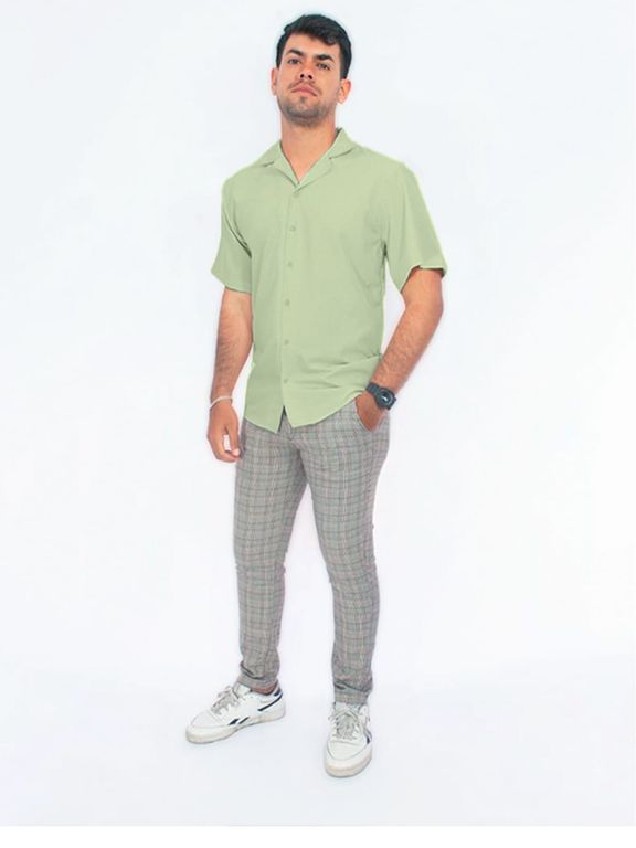 Camisa Dexmen Seda Star Verde Olivo
