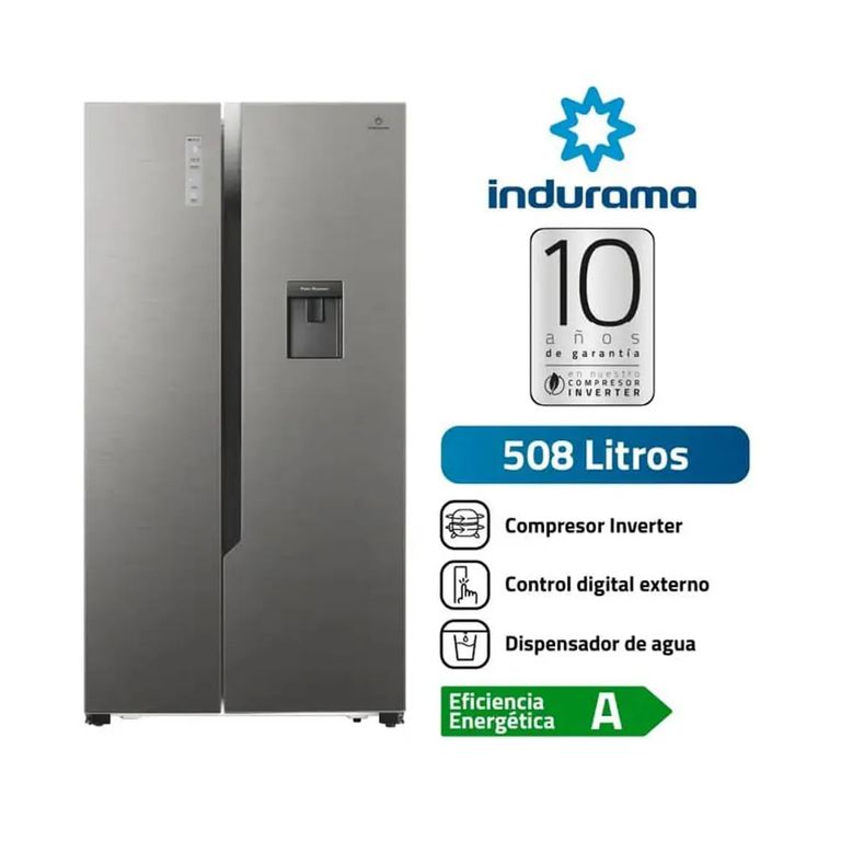 Refrigeradora Indurama 508L Side By Side RI-788DI
