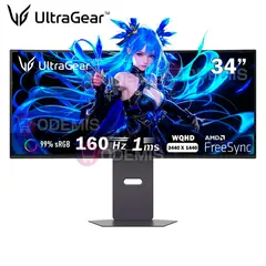 LG - Monitor 34G600A-B LED 34 WQHD 160Hz 3440 x 1440 Curvo