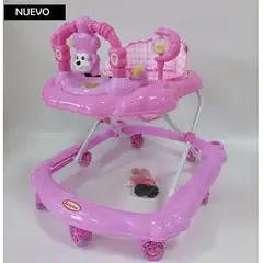 GENERICO - Andador para Bebe Musical Monito Rosado