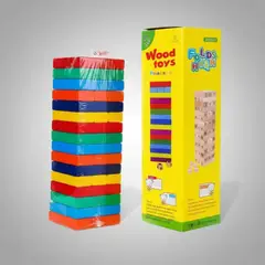 GENERICO - Juego Torre de Bloques de Madera Jenga de Colores