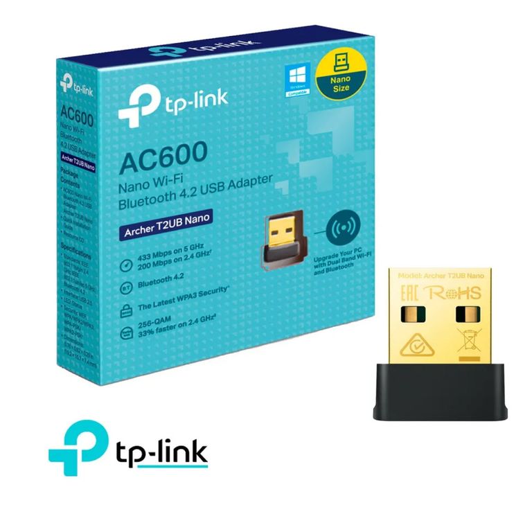 TP-Link Archer T2UB Nano Adaptador USB inalámbrico Wi Fi 5 AC600