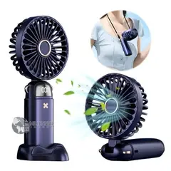 GENERICO - Mini Ventilador De Mano Recargable Con USB Con Base