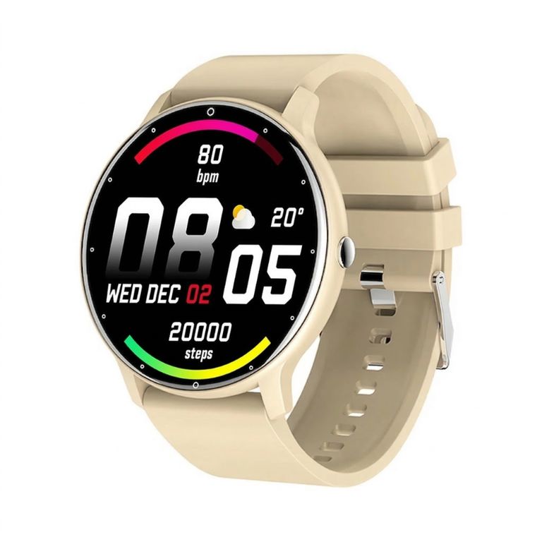Reloj Inteligente Smartwatch ZL02 Redondo Recibe Llamadas Bl
