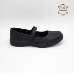 FAR WEST - Zapatos Escolares - Colegio Niña Debby Cuero Negro