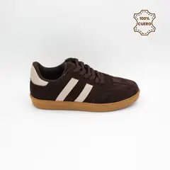 FAR WEST - Zapatillas Escolares - Colegio Pasadores Niño y Niña Max Cuero Marrón